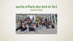 sortie Paris classes de 4e4 et 3e1 – Mme Bonnel