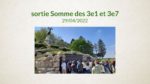 sortie Somme (Péronne et Circuit du souvenir) classes de 3e1 et 3e7 – Mme Bonnel